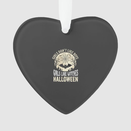 Mädchen mögen Hexen Halloween-Fledermaus-Design_1 Ornament (Vorderseite)