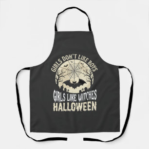 Mädchen mögen Hexen Halloween-Fledermaus-Design_1 Schürze