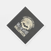 Mädchen mögen Hexen Halloween-Fledermaus-Design_1 Serviette (Ecke)