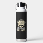 Mädchen mögen Hexen Halloween-Fledermaus-Design_1 Trinkflasche (Vorderseite)