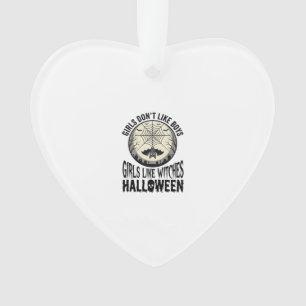 Mädchen mögen Hexen Halloween Vintage Vektor Desig Ornament