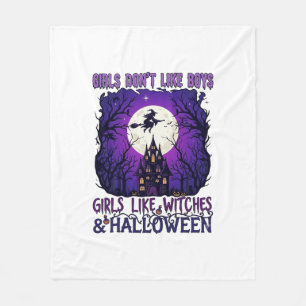 Mädchen mögen keine Hexen-Jungs Halloween Spukhaus Fleecedecke