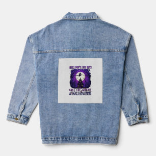 Mädchen mögen keine Hexen-Jungs Halloween Spukhaus Jeansjacke