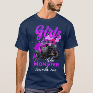 Mädchen mögen Monstertrucks auch Geburtstagsgesche T-Shirt