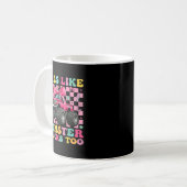 Mädchen mögen Monstertrucks auch rosa Schleifen-Tr Kaffeetasse (Vorderseite Links)