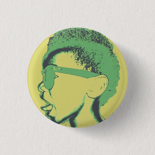 Mädchen mögen Zunge Button (Vorderseite)