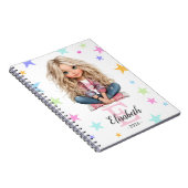 Mädchen-Monogramm mit beliebigem Anfangsbuchstaben Notizblock (Rechte Seite)