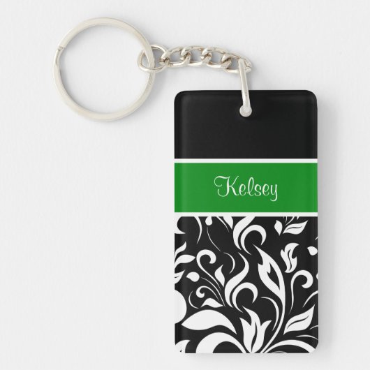 Mädchen-Monogramm-Schlüsselanhänger Schlüsselanhänger (Vorderseite)