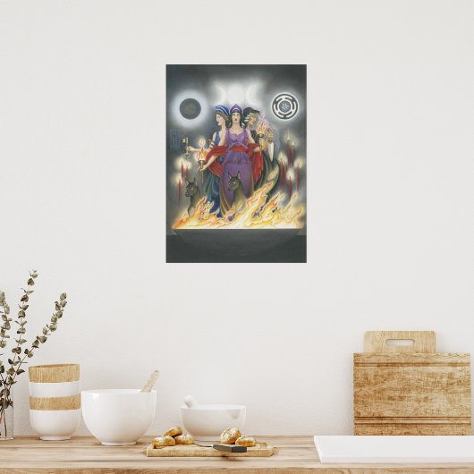 Mädchen, Mutter, Greisin Poster (Küche)