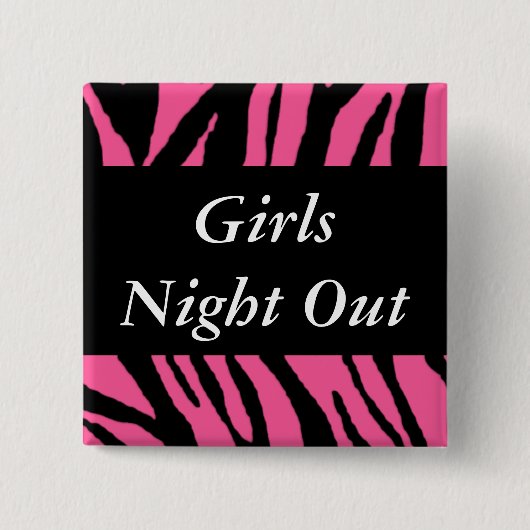 Mädchen-Nacht heraus Button (Vorderseite)