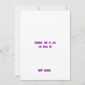 Mädchen Nachteinladung Einladung (Rückseite)