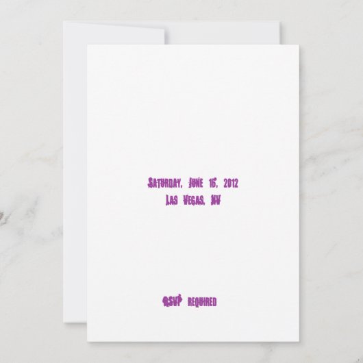 Mädchen Nachteinladung Einladung (Rückseite)