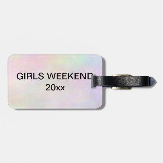 Mädchen-NachtGepäckanhänger Gepäckanhänger (Rückseite horizontal)