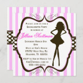 Mädchen-Nachtheraus Bachlorette Party Einladung (Vorne/Hinten)