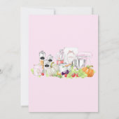 Mädchen-Nachtheraus Kochkurs Einladung (Rückseite)