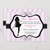 Mädchen-Nachtheraus Schmuck-Party Einladung (Vorne/Hinten)