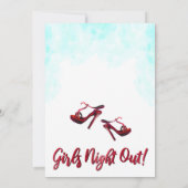 Mädchen-NachtJunggeselinnen-Abschieds-Einladungen Einladung (Rückseite)