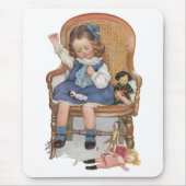 Mädchen-nähende Transportwagen Mousepad (Vorne)