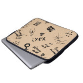 Mädchen nahtlos Muster mit kalligrafischem Slogan, Laptopschutzhülle (Vorne Knopf)