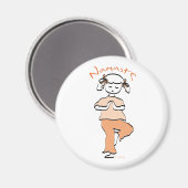 Mädchen Namaste Yoga Gear Magnet (Vorderseite/Rückseite)