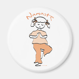 Mädchen Namaste Yoga Gear Magnet