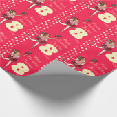 Mädchen Name Alter Ballerina Geburtstag gemusterte Geschenkpapier (Ecke)