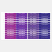 Mädchen Name Lila Color Coded School Etiketten (Blatt)