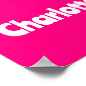 Mädchen Name Solide Rosa Wimpern Poster (Ecke)