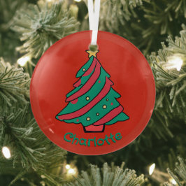 Mädchen Name Weihnachtsbaum Ornament Aus Glas