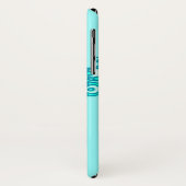 Mädchen nannten Aqua grünen Schmetterling Case-Mate iPhone Hülle (Hinten/Links)