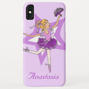 Mädchen nannten Ballerina blonden lila iPod-Kaste Case-Mate iPhone Hülle