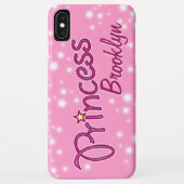 Mädchen nannten Prinzessinsternrosa lila Case-Mate iPhone Hülle (Rückseite)