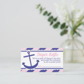 Mädchen Nautical Anchor Kinderdusche Windelwanne Begleitkarte (Stehend Vorderseite)