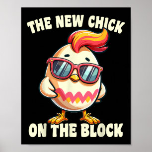 Mädchen Neues Küken auf der Blockeier Jagd Osterwo Poster