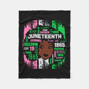 Mädchen Niedlich Aka Juneteenth T-Shirt Schwarze G Fleecedecke