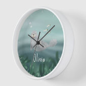 Mädchen Niedlich blau unter dem Siegel des Ozeans  Uhr (Winkel)