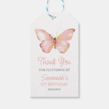 Mädchen Niedlich Blush Pink Butterfly 1. Geburtsta