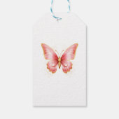 Mädchen Niedlich Blush Pink Butterfly 1. Geburtsta Geschenkanhänger (Rückseite)