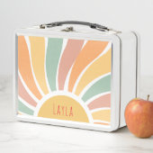 Mädchen Niedlich Boho Pastel Rainbow Kinder Metall Brotdose (Beispiel)