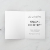 Mädchen Niedlich Dinosaur Themed Geburtstag Einladung (Innenseite)