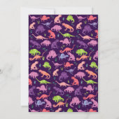 Mädchen Niedlich Dinosaurier Geburtstag Wasserfarb Einladung (Rückseite)