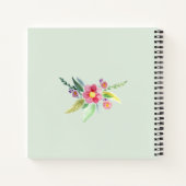 Mädchen Niedlich Frühlingsbotanische Blume und Kin Notizblock (Rückseite)