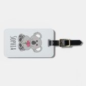 Mädchen Niedlich Koala Bär Cartoon und Name Kinder Gepäckanhänger (Vorderseite horizontal)