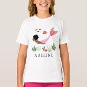 Mädchen Niedlich magisch unter der Meerjungfrau T-Shirt (Vorderseite)