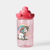 Mädchen Niedlich Magische Lila Einhorn und Regenbo Trinkflasche (Rückseite)