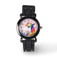 Mädchen Niedlich magischer Regenbogen Einhorn und 