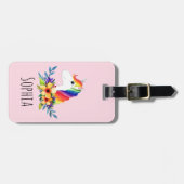 Mädchen Niedlich magischer Regenbogen Einhorn und Gepäckanhänger (Vorderseite horizontal)