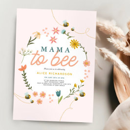 Mädchen Niedlich Mama to Bee Wildblume Kinderdusch Einladung