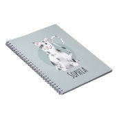 Mädchen Niedlich moderne Blue Cat Kids School Notizblock (Rechte Seite)