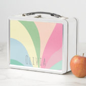 Mädchen Niedlich Moderne Regenbogenkids Metall Brotdose (Beispiel)